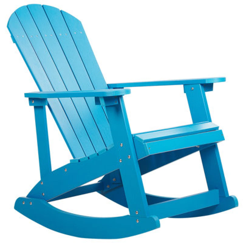 Image of Beliani Garden Rocking Chair Adirondack Blue