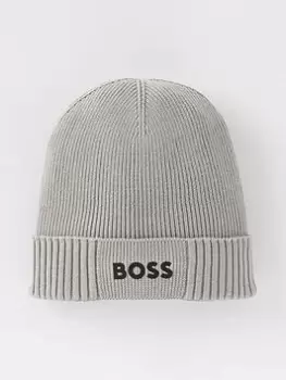Image of BOSS Asic_Beanie-X Beanie Hat, Grey, Men
