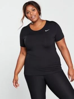 Image of Nike Mesh Tee Curve Black Size 18 201X Women