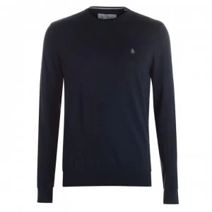 Image of Original Penguin Crew Knit Sweater - Navy 413