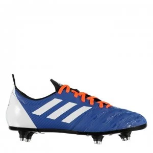 Image of adidas Malice SG Junior Boys Rugby Boots - Blue/Orange