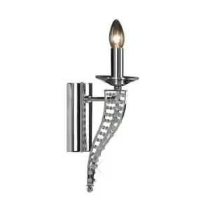 Image of Santo Wall Lamp E14 Polished Chrome/Crystal