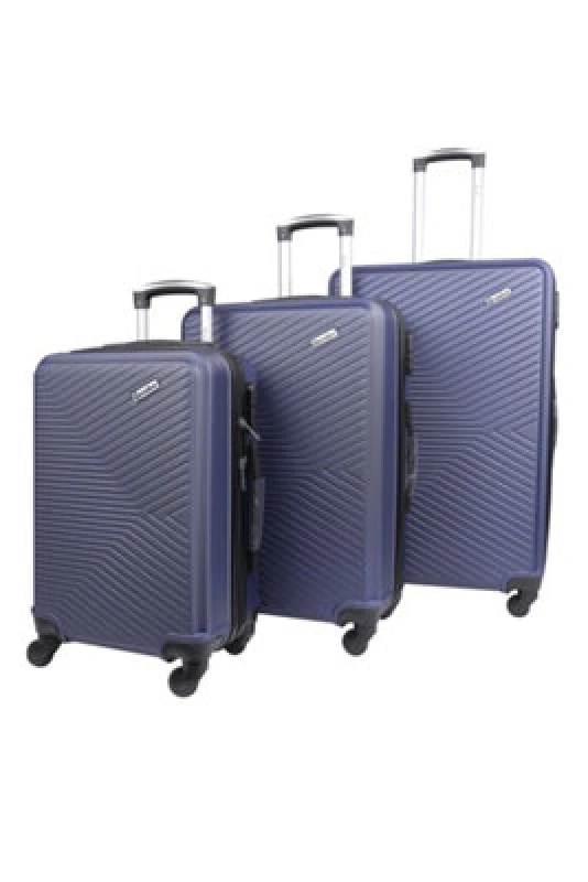 Image of Groundlevel Infinity Hard Shell 3 Piece Luggage Set - Blue