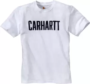 Image of Carhartt Maddock Graphic Block T-Shirt, white, Size XL, white, Size XL