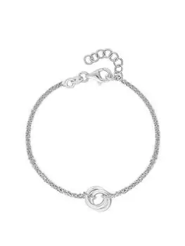 Image of Simply Silver Sterling Silver 925 Polished Ring Bracelet, Silver, Women