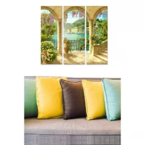 Image of MDF555170197 Multicolor Decorative MDF Painting (3 Pieces)