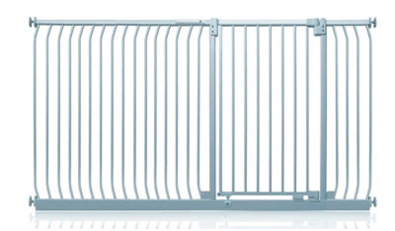 Image of Safetots Extra Tall Elite Safety Gate, 198Cm - 207Cm, Matt Grey, Extra Tall 96.8Cm In Height, Pressure Fit Stair Gate
