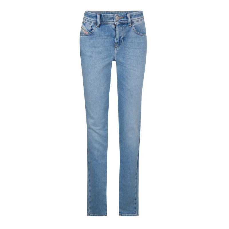 Image of Diesel Womens Slndy Straight Leg Jeans Blue Denim female 23 L32