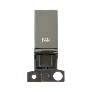 Image of Click Scolmore MiniGrid 13A Double-Pole Ingot Fan Switch Black Nickel - MD018BN-FN