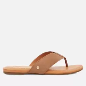 Image of UGG Womens Carey Suede Flip Flops - UK 3