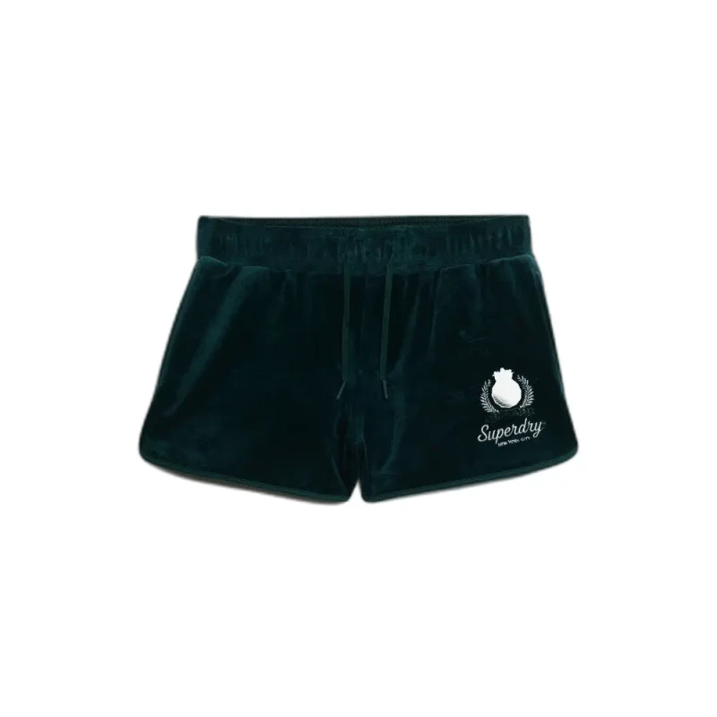Image of Superdry Velvet shorts For Her Superdry Country Club Vert Female L