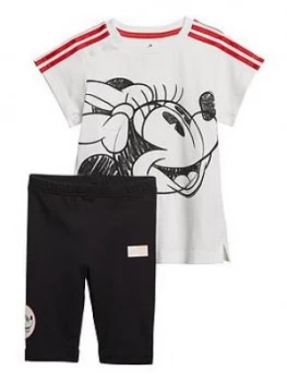 Image of Adidas Infant Minnie Mouse Summer Set - Black/White