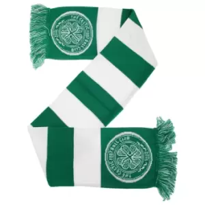 Image of Celtic FC Official Football Supporters Crest/Logo Bar Scarf (One Size) (Green/White)
