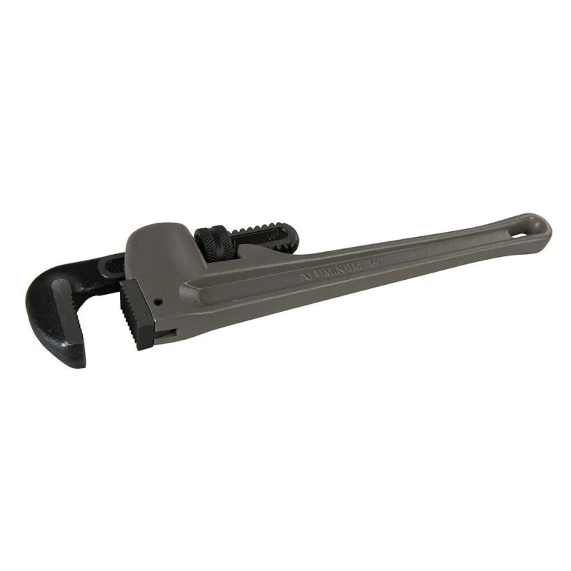Image of Loops 355mm (14'' Inch) Aluminium Handle Adjustable Pipe Wrench Smooth Pipes Grips Multi