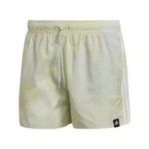 Image of adidas Very Short Length Colour Maze CLX Swim Shorts Mens - Linen Green / Almost Yellow