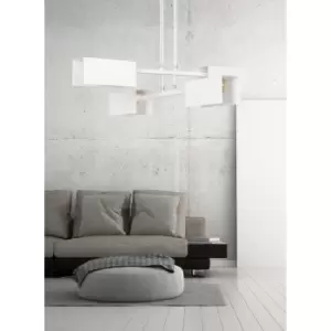 Image of Tolos White Multi Arm Pendant Ceiling Light 4x E27
