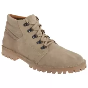 Image of Roamers Mens Real Suede D Ring Leisure Boots (8 UK) (Light Taupe)