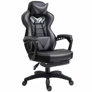 Image of Lydia Ergonomic Reclining Gaming Chair with Manual Footrest, Grey