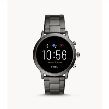 Image of Fossil Mens Gen 5 Smartwatch The Carlyle Hr Stainless Steel - Smoke