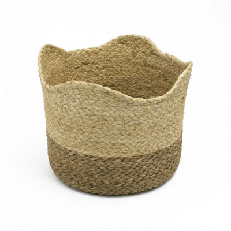 Image of Jvl Palma Natural Scalloped Storage Basket