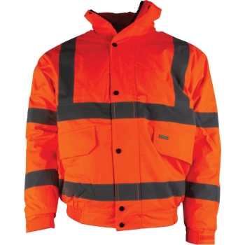Image of Hi-vis Rip-stop Bomber Jacket (EN20471) Orange - M