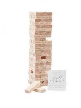 Image of Ginger Ray Wooden Building Blocks Wedding Guest Book Alternative, One Colour, Women