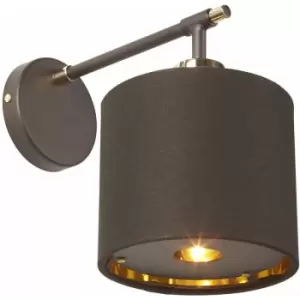 Image of Loops - Wall Light Retro Style Brown Highly Polished Brass LED E27 40W