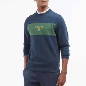Image of Barbour Mens Honour Panel Sweatshirt - Navy - M
