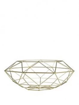 Image of Premier Housewares Iron Wire Vertex Fruit Basket ; Gold
