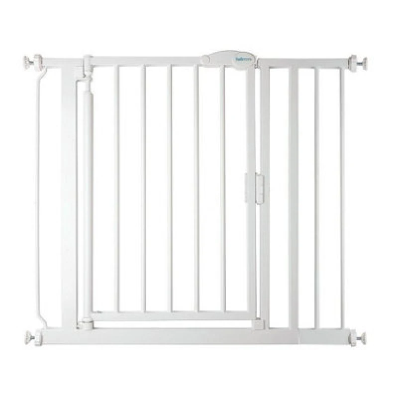 Image of Safetots Pressure Fit Self Closing Stair Gate, 89.4Cm - 96.4Cm, White, Auto Closing Baby Gate, Safety Barrier