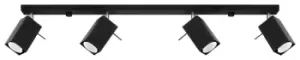 Image of Merida 4 Light Spotlight Bar Black, GU10