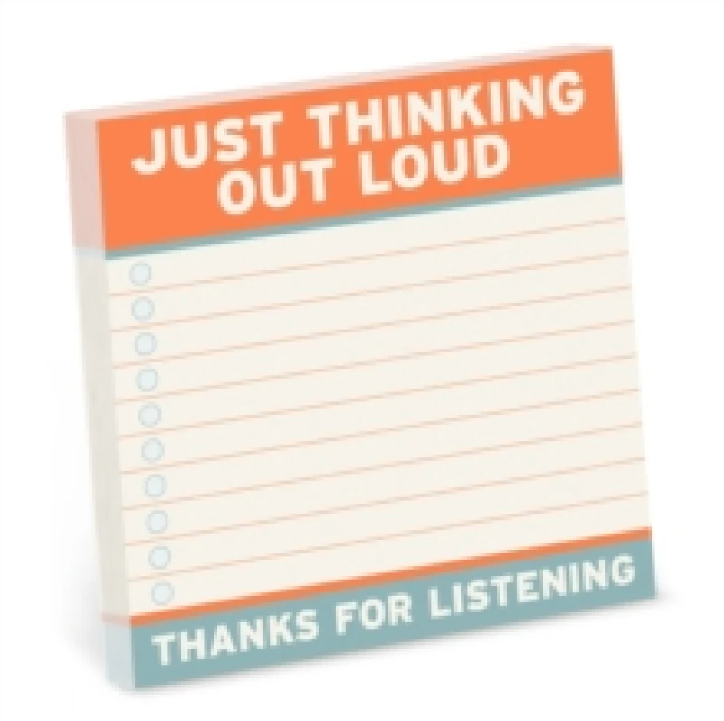 Image of Knock Knock Thinking Out Loud Sticky Notes (4 x 4-inches) Other printed item