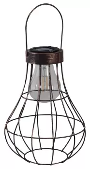 Image of Solar LED Hanging Wire Lantern Garden Light - Pack of 6