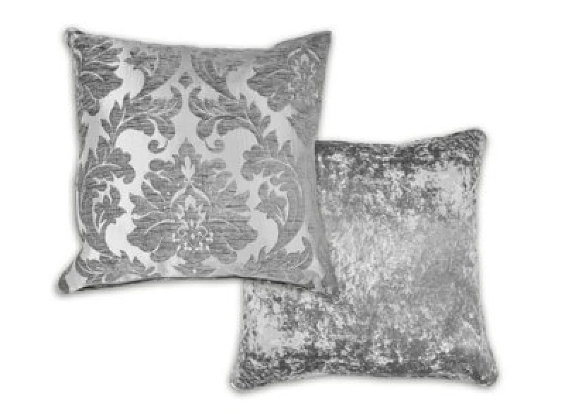 Image of Baroque Cushion Cover In Silver