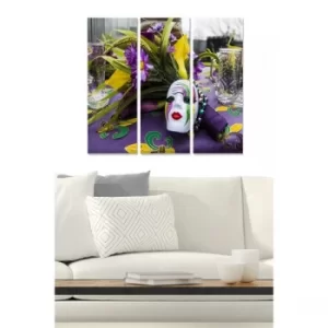 Image of MDF584508 Multicolor Decorative MDF Painting (3 Pieces)