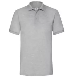 Image of Fruit Of The Loom Mens 65/35 Heavyweight Pique Short Sleeve Polo Shirt (XL) (Heather Grey)