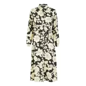 Image of Mela London Black Long Sleeve Pleated Midi Dress - Black