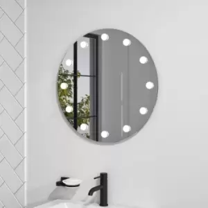 Image of Round LED Bathroom Mirror with Demister 600mm - Hollywood