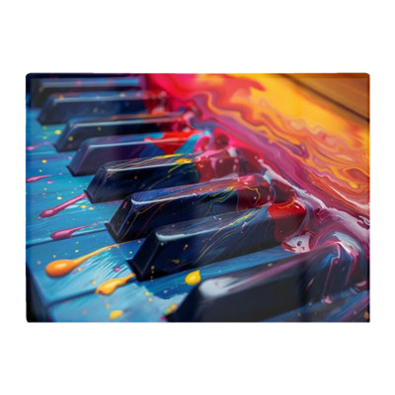 Image of Warren Reed Designer Colorful Melody: A Piano's Dream Chopping Board