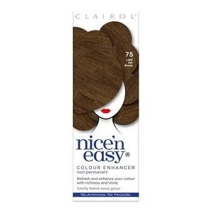 Image of Nice n Easy Colour Enhancer Hair Dye Light Ash Brown 75 Brunette
