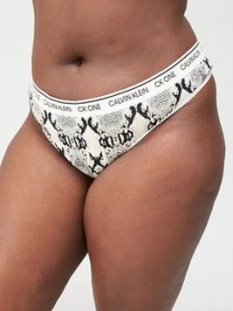 Image of Calvin Klein Plus Snake Print Thong - Print
