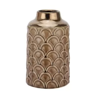 Image of Seville Collection Small Caramel Scalloped Vase