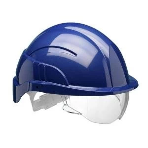Image of Centurion Vision Plus Safety Helmet Integrated Visor Blue Ref