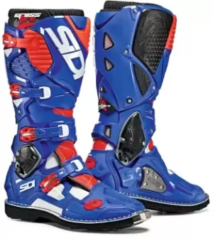 Image of Sidi Crossfire 3 Motocross Boots White Red Blue