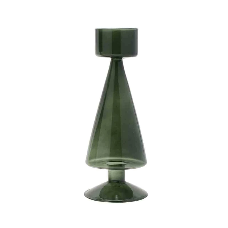 Image of The Christmas Gift Co. Medium Tree Shaped Tea Light Holder Green unisex
