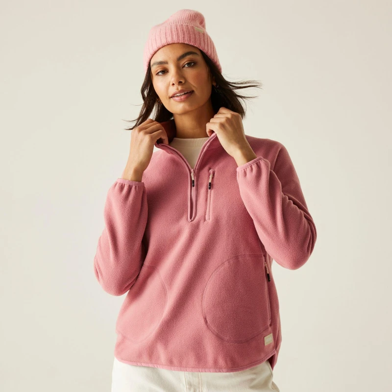 Image of Regatta Womens Frankie Half Zip Fleece Dusty Rose female 12