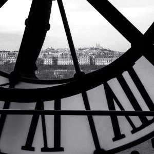 Image of Art For The Home Orsay Clock Mural Wallpaper Paper