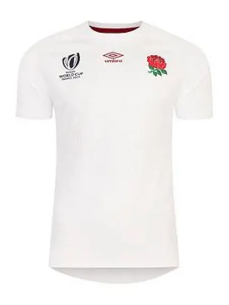 Image of Umbro Junior England WC Home Replica Short Sleeved Jersey - White Size L