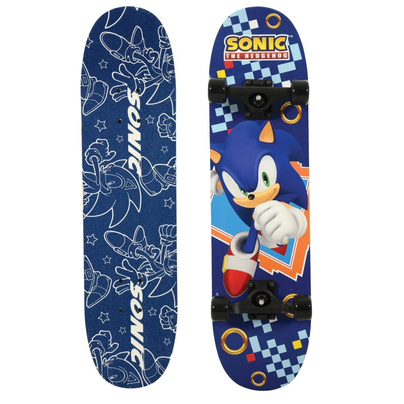 Image of Sonic the Hedgehog Sonic The Hedgehog Skateboard - Blue Black