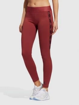 Image of Adidas Alphaskin Badge Of Sport Tight - Maroon